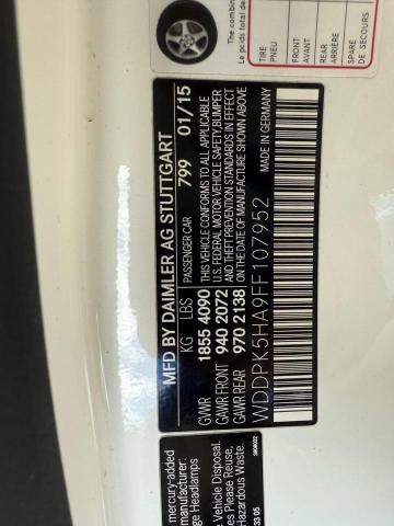 2015 MERCEDES-BENZ SLK 350 - WDDPK5HA9FF107952