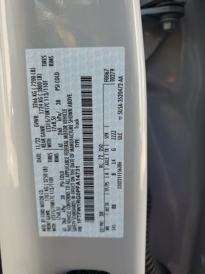 Lot #3286716292 2023 FORD F150 RAPTO