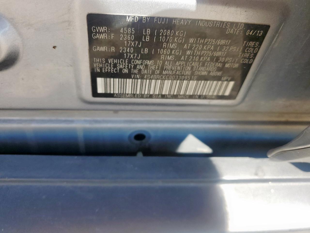 SUBARU OUTBACK 2.5I LIMITED