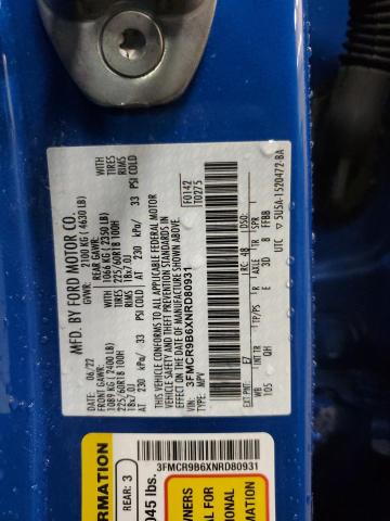 2022 FORD BRONCO SPO #3291425133