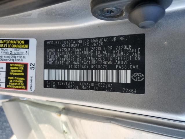 2020 TOYOTA CAMRY SE #3293308428