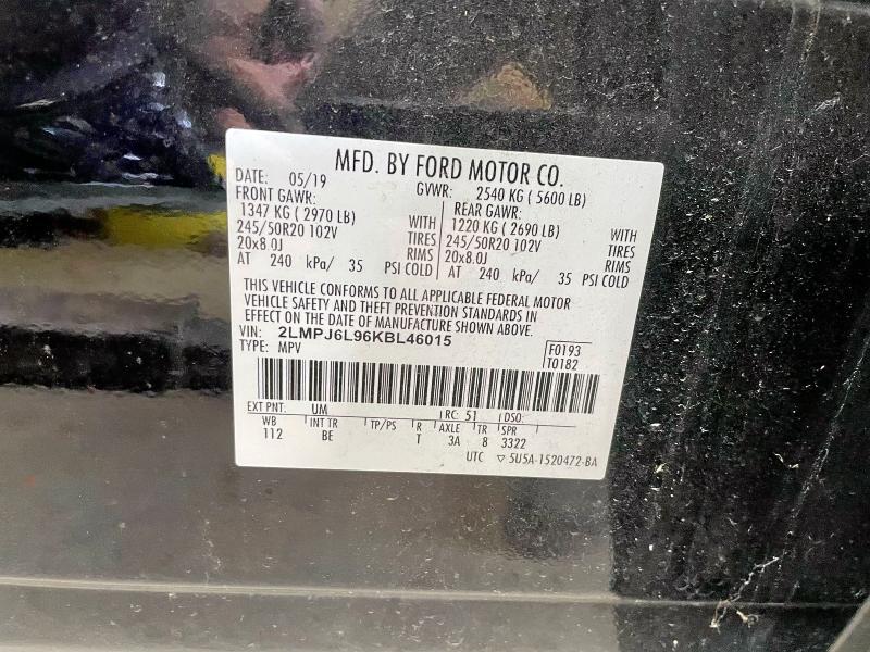 2019 LINCOLN NAUTILUS R #3296216436