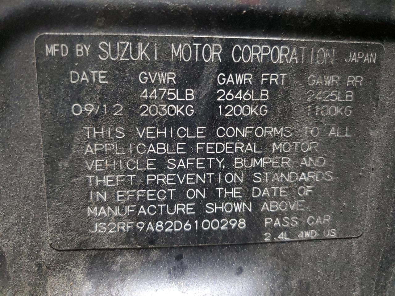 SUZUKI KIZASHI SPORT SLS