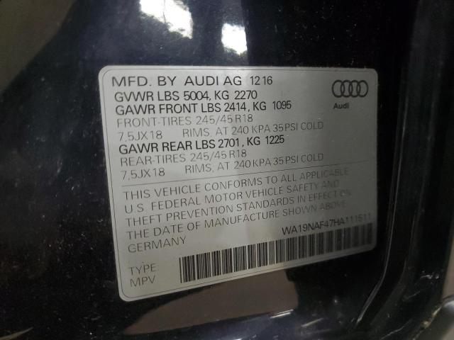 2017 AUDI A4 ALLROAD - WA19NAF47HA111511