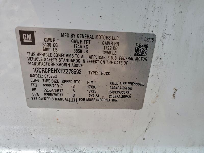 2015 CHEVROLET SILVERADO #3297068499