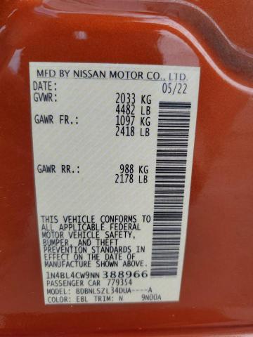 2022 NISSAN ALTIMA SR - 1N4BL4CW9NN388966