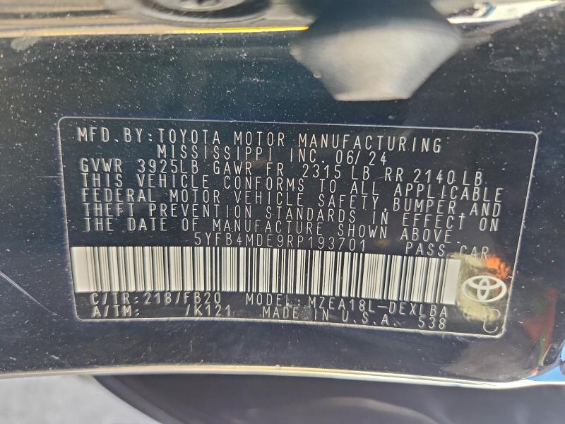 2024 TOYOTA COROLLA LE #3303020629