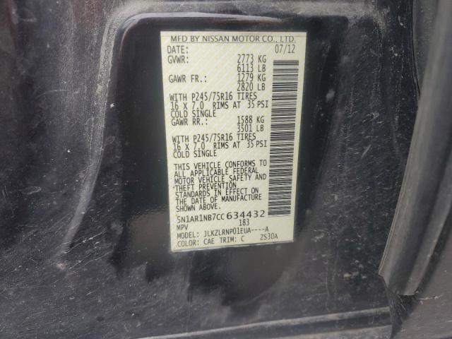 2012 NISSAN PATHFINDER - 5N1AR1NB7CC634432