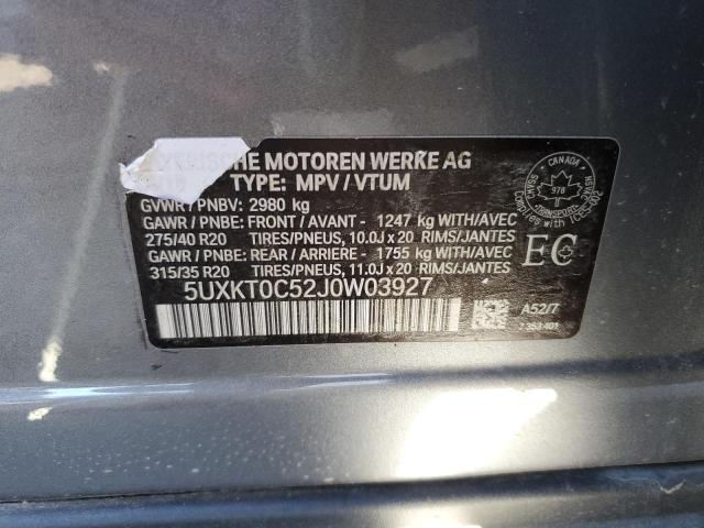 2018 BMW X5 XDR40E - 5UXKT0C52J0W03927