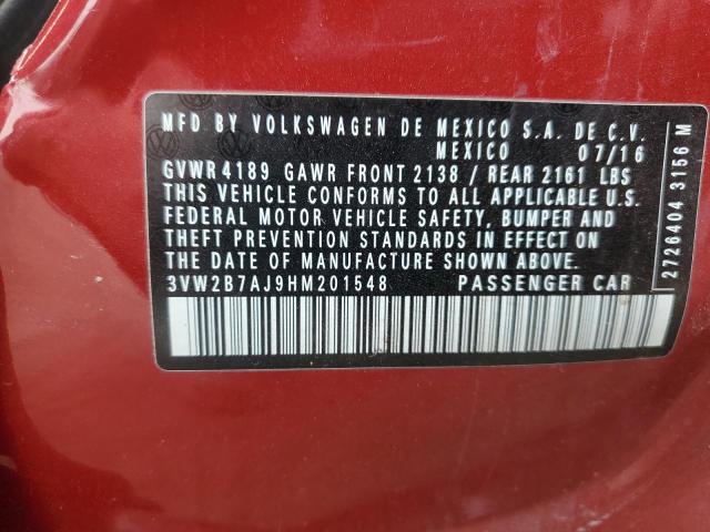 2017 VOLKSWAGEN JETTA S #3291295509