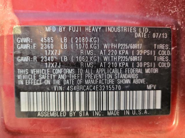 2014 SUBARU OUTBACK 2. - 4S4BRCAC4E3215570