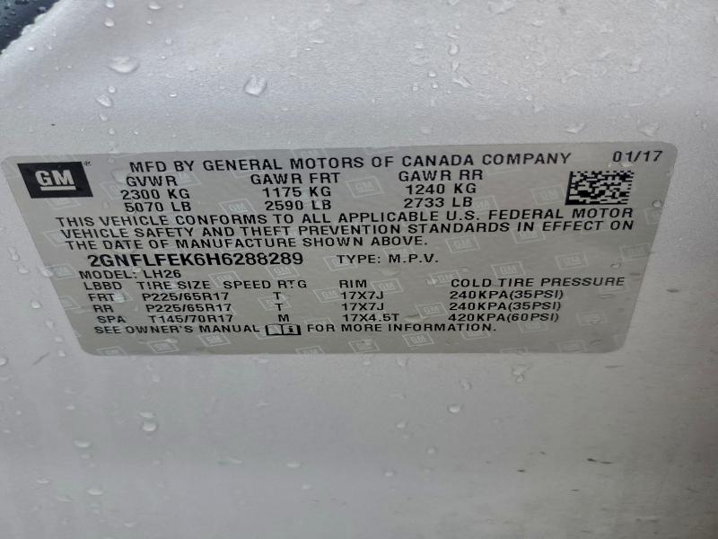 2017 CHEVROLET EQUINOX LT #3294497510