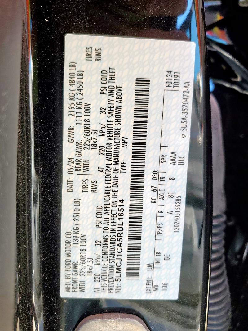 2024 LINCOLN CORSAIR - 5LMCJ1CA5RUL16514