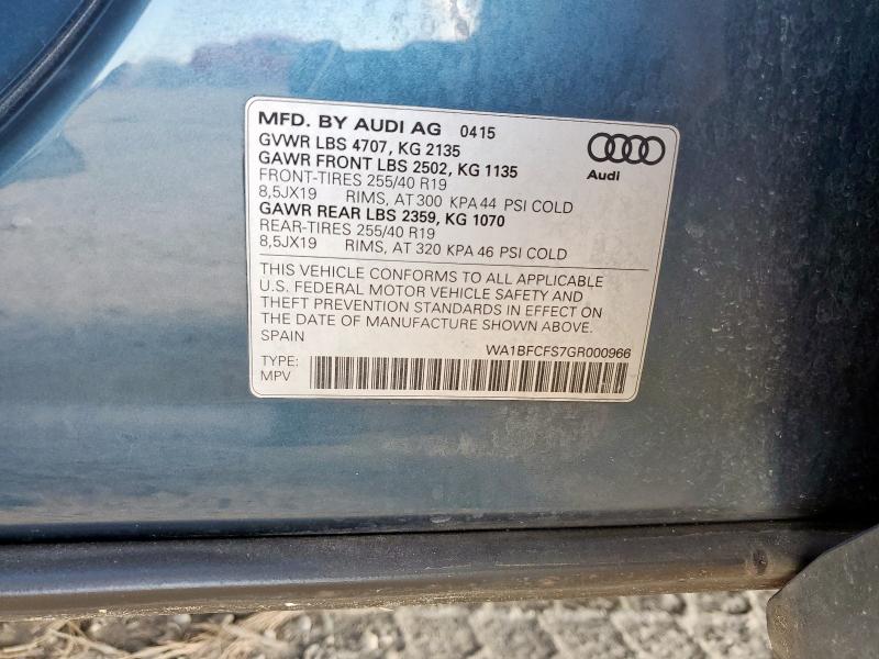 2016 AUDI Q3 PREMIUM - WA1BFCFS7GR000966