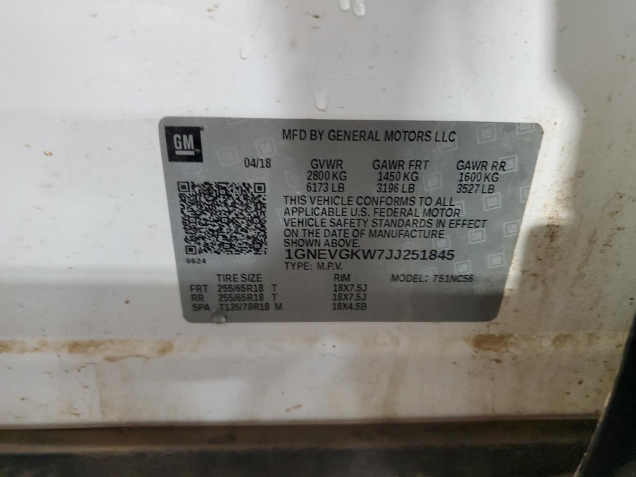 CHEVROLET TRAVERSE LT