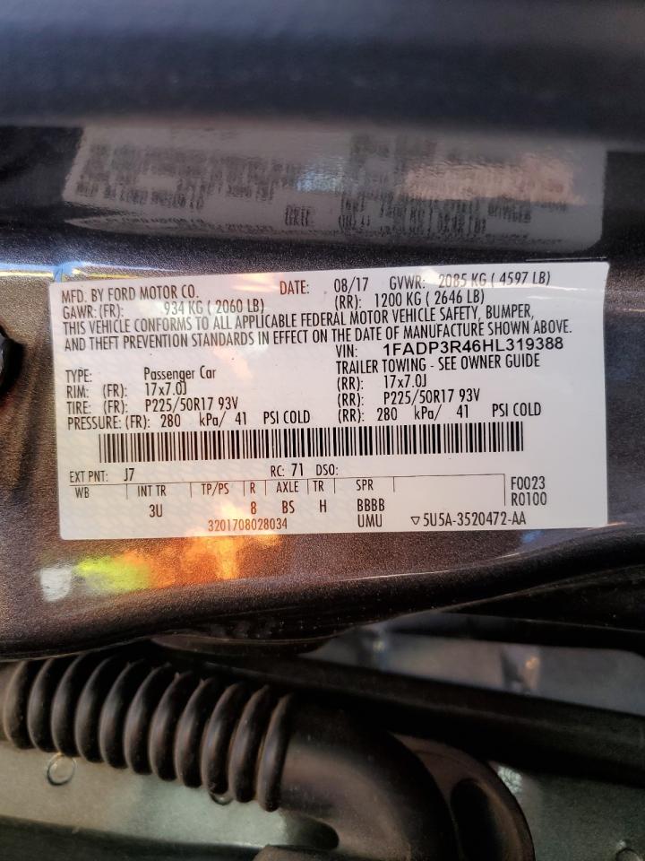 Lot #3302918055 2017 FORD FOCUS BEV