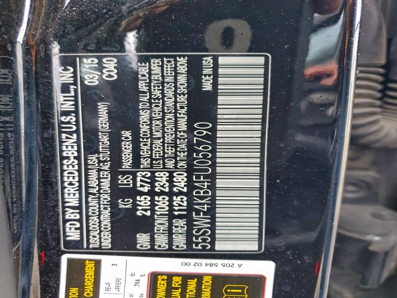 2015 MERCEDES-BENZ C 300 4MAT #3296641041