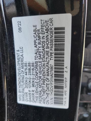 2022 HONDA ACCORD SPO #3301605669