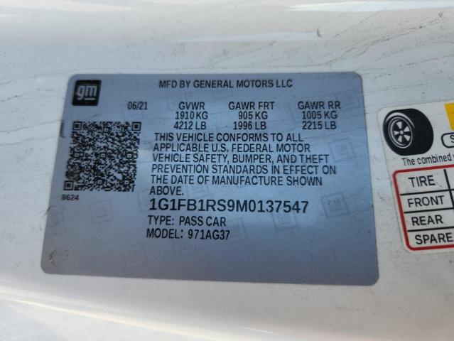 2021 CHEVROLET CAMARO LS #3308420296