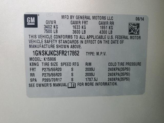 2015 CHEVROLET SUBURBAN K #3304812627