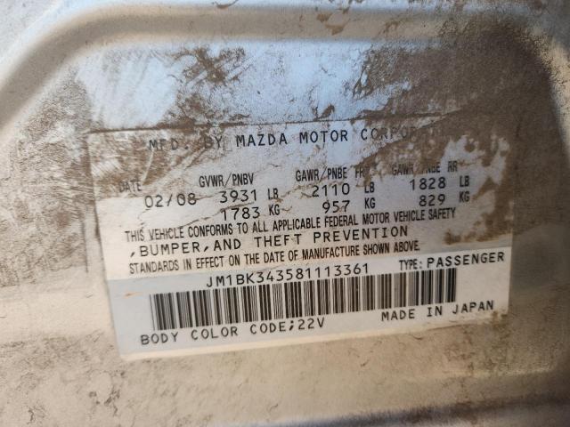2008 MAZDA 3 HATCHBAC #3284787538