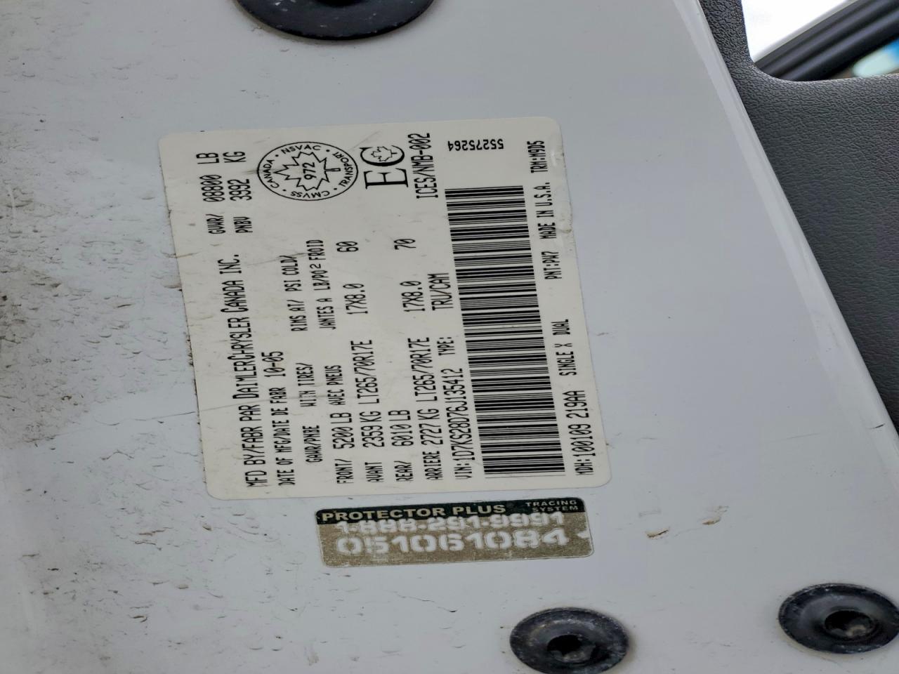 Lot #3316120216 2006 DODGE RAM 2500 S