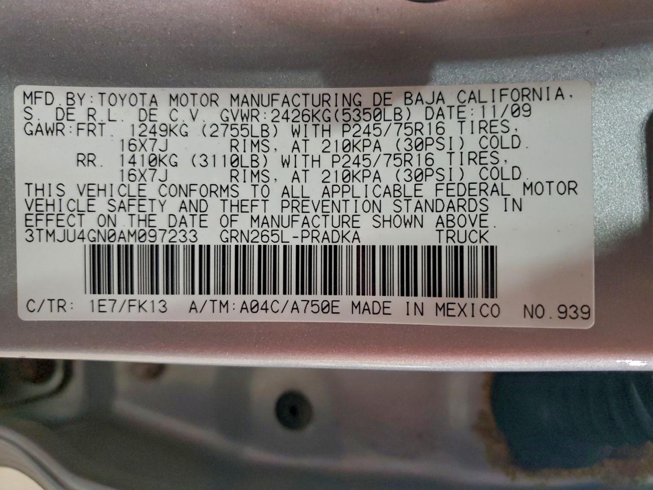 TOYOTA TACOMA DOUBLE CAB PRERUNNER