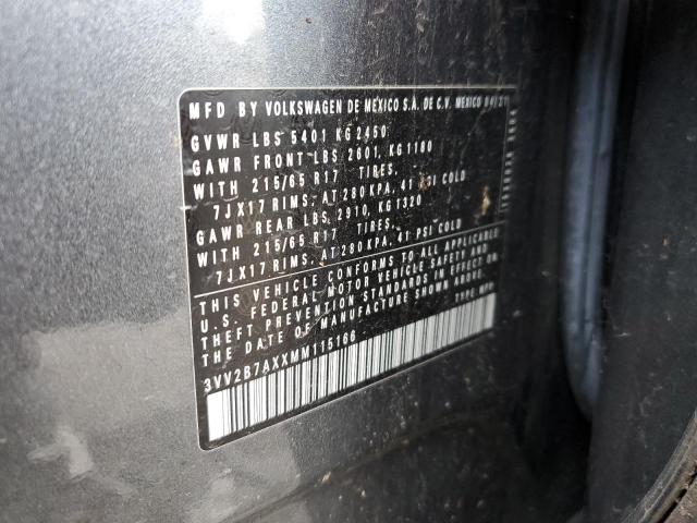 2021 VOLKSWAGEN TIGUAN SE - 3VV2B7AXXMM115166