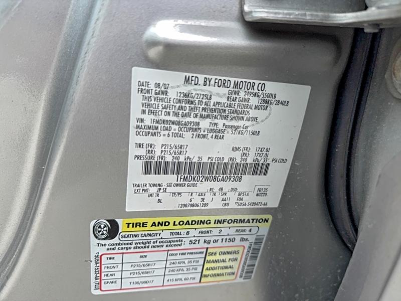 2008 FORD TAURUS X S #3301630660