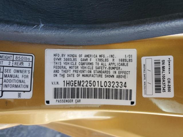 2001 HONDA CIVIC LX #3310302091