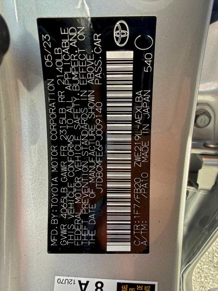 2023 TOYOTA COROLLA LE #3296241461