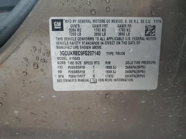 2015 CHEVROLET SILVERADO - 3GCUKREC9FG207140