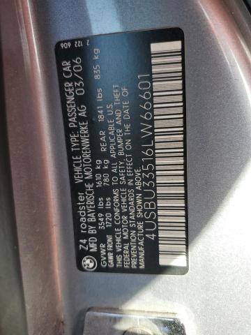 2006 BMW Z4 3.0 #3309097158