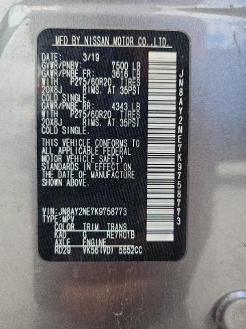 2019 NISSAN ARMADA PLA #3296933819