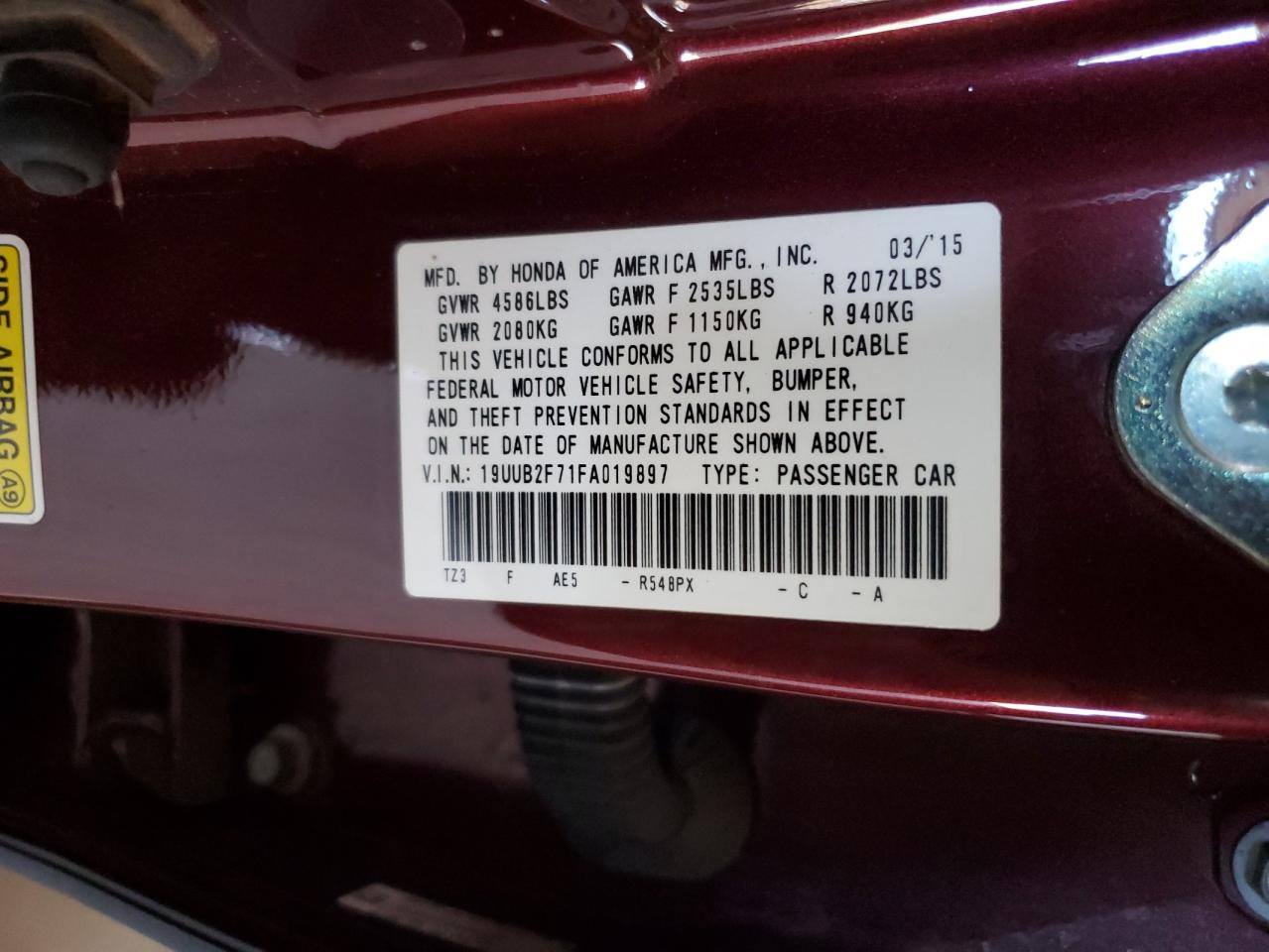 Lot #3311639244 2015 ACURA TLX ADVANC