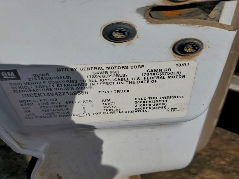 2002 CHEVROLET SILVERADO #3303892716