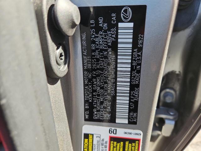 2021 LEXUS ES 350 BAS #3302831913