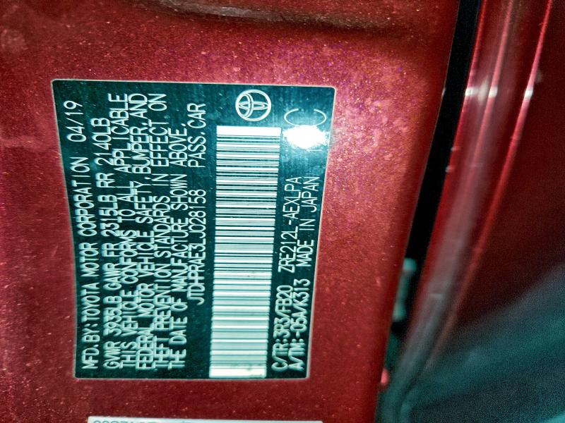 2020 TOYOTA COROLLA LE #3305396328