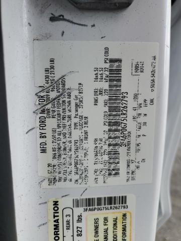2020 FORD FUSION S #3296508640