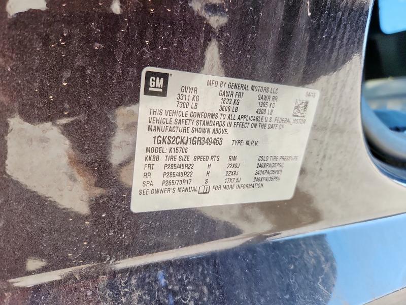 2016 GMC YUKON DENA #3290184205