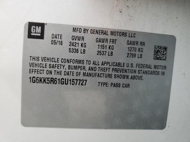 2016 CADILLAC CT6 PLATIN 1G6KK5R61GU157727