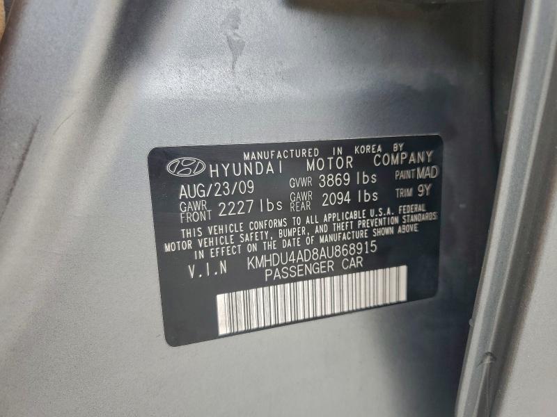 2010 HYUNDAI ELANTRA BL #3304618442