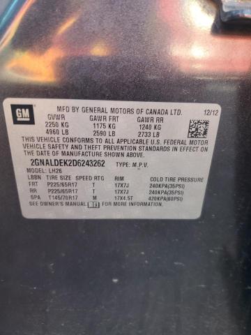 2013 CHEVROLET EQUINOX LT - 2GNALDEK2D6243262