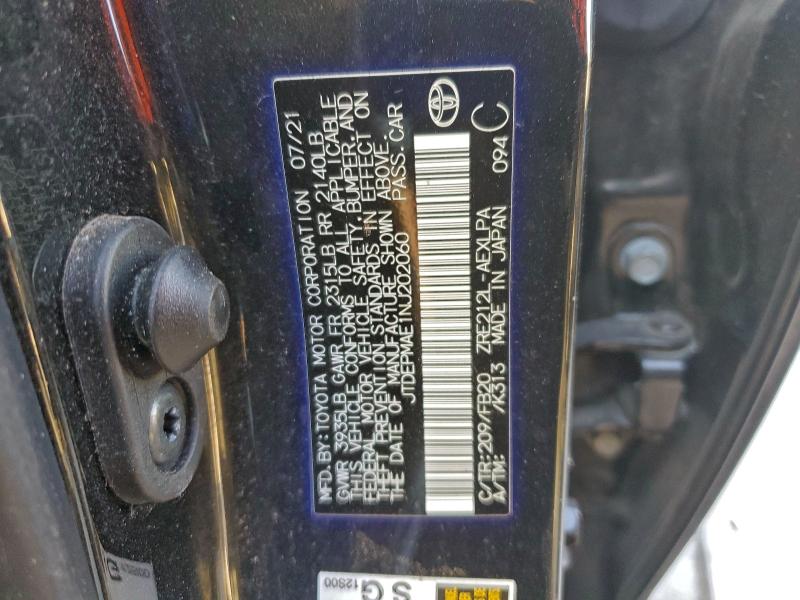 2022 TOYOTA COROLLA LE #3301840332