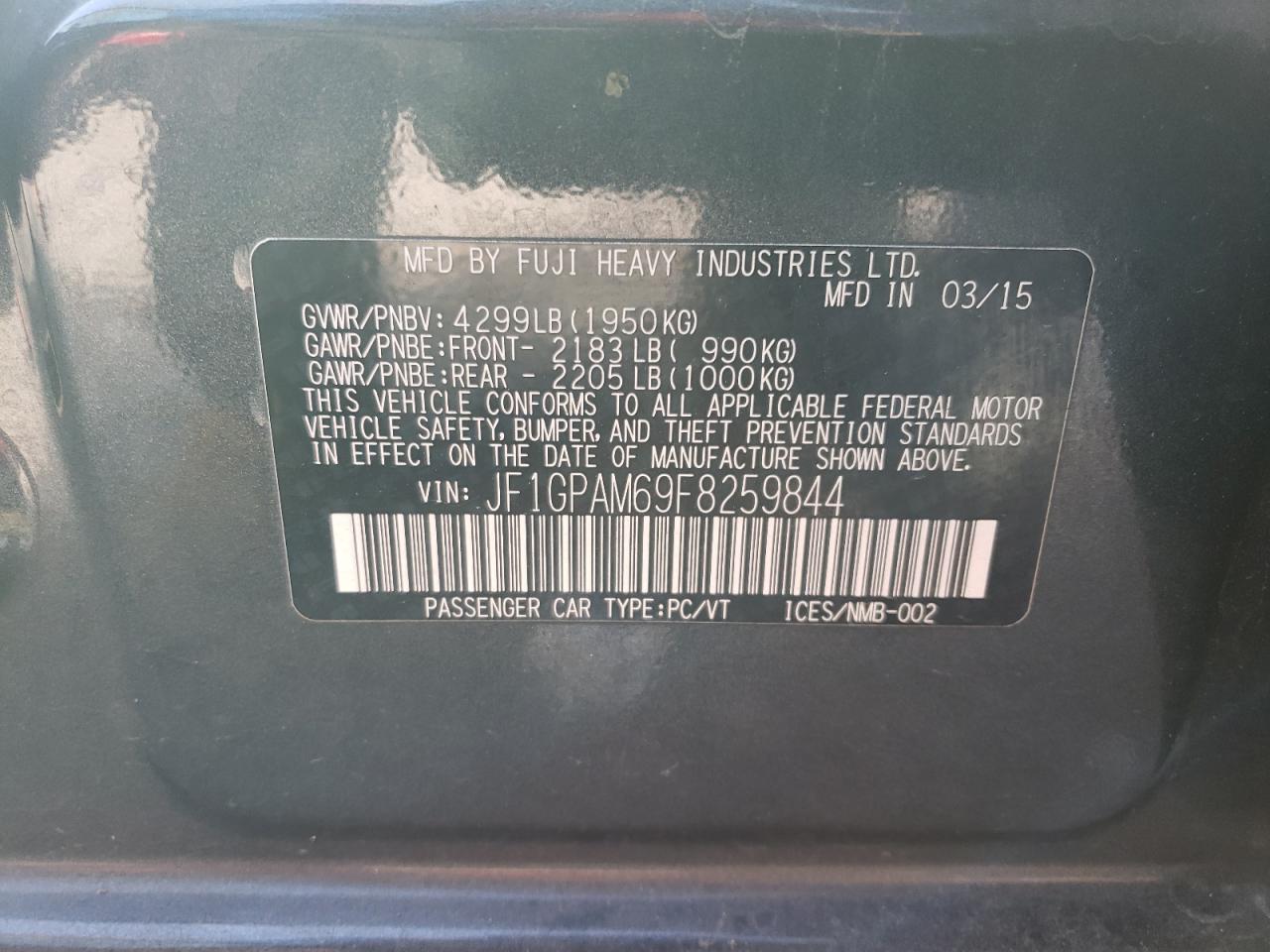 SUBARU IMPREZA LIMITED