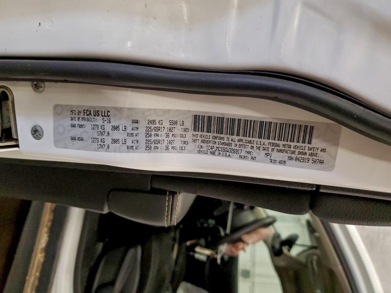 2016 JEEP CHEROKEE L #3304538437