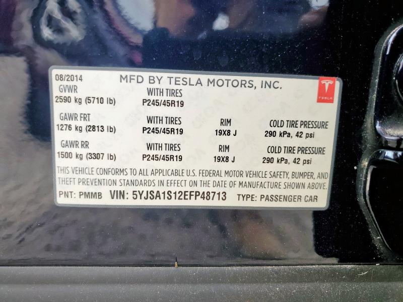 2014 TESLA MODEL S #3292288282
