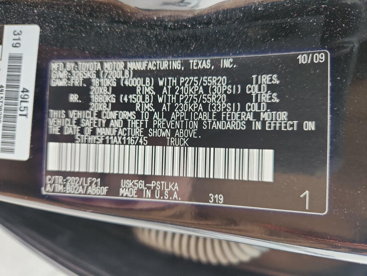 TOYOTA TUNDRA CREWMAX LIMITED