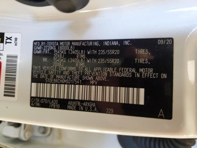 2021 TOYOTA HIGHLANDER #3294331893