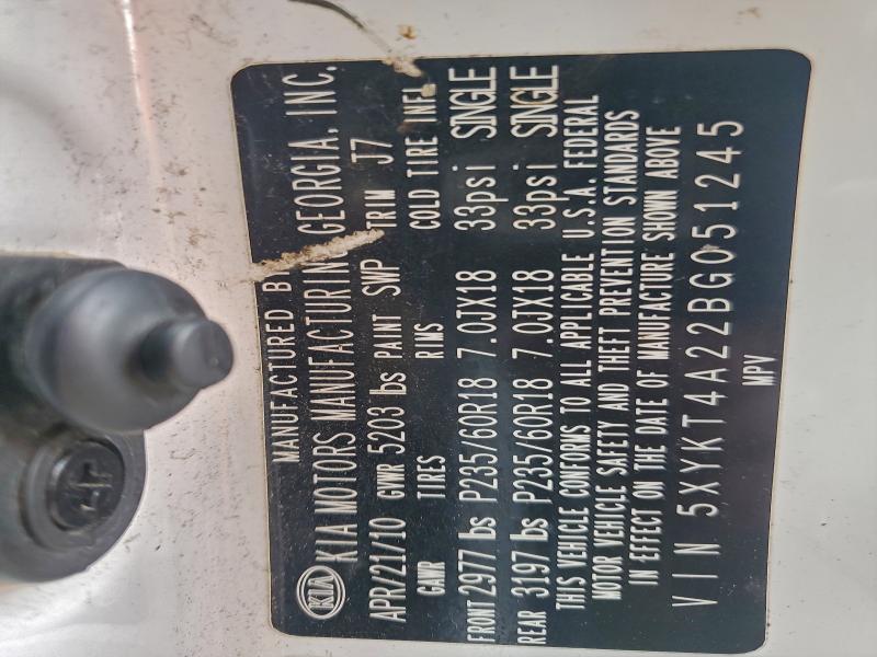 2011 KIA SORENTO BA #3296362121